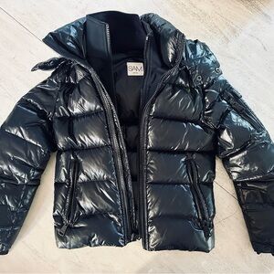 SAM. Boys’ Glacier Removable Hood Down Jacket - Shiny Black